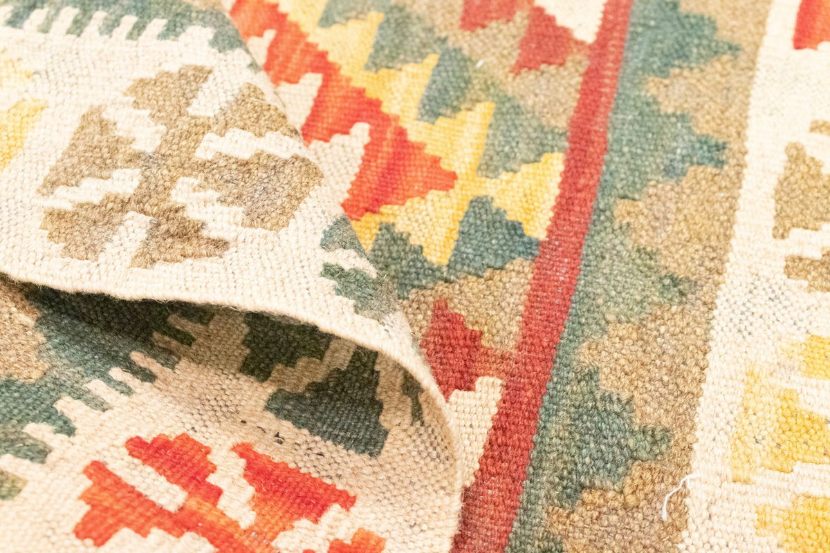 Kelim-tæppe - orientalsk - 90 x 60 cm - grøn