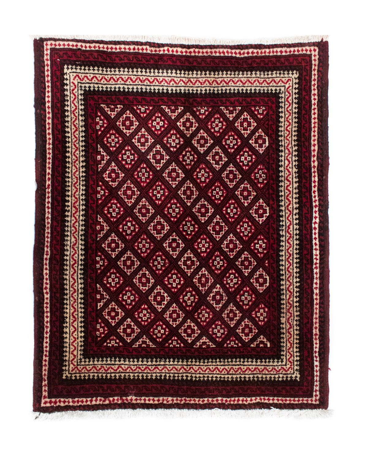 Baluch-tæppe - 84 x 70 cm - rød