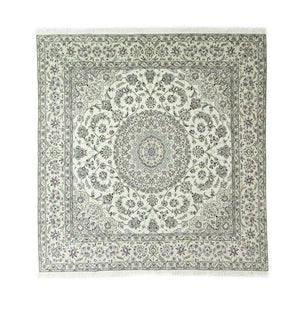 Persisk tæppe - Nain - Royal firkantet  - 255 x 242 cm - naturlig hvid