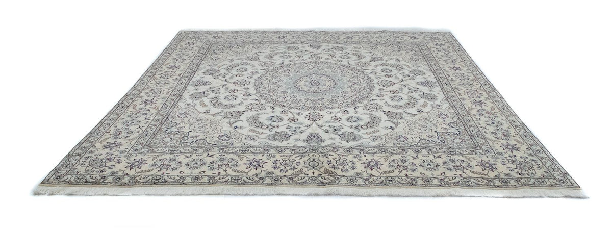 Persisk tæppe - Nain - Royal firkantet  - 255 x 242 cm - naturlig hvid