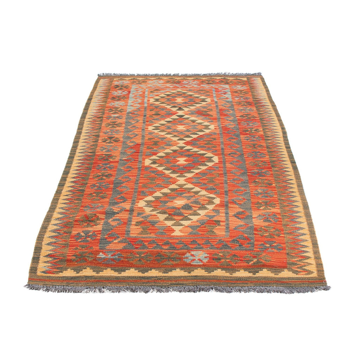 Løber Kelim Carpet - Splash - 206 x 98 cm - flerfarvet