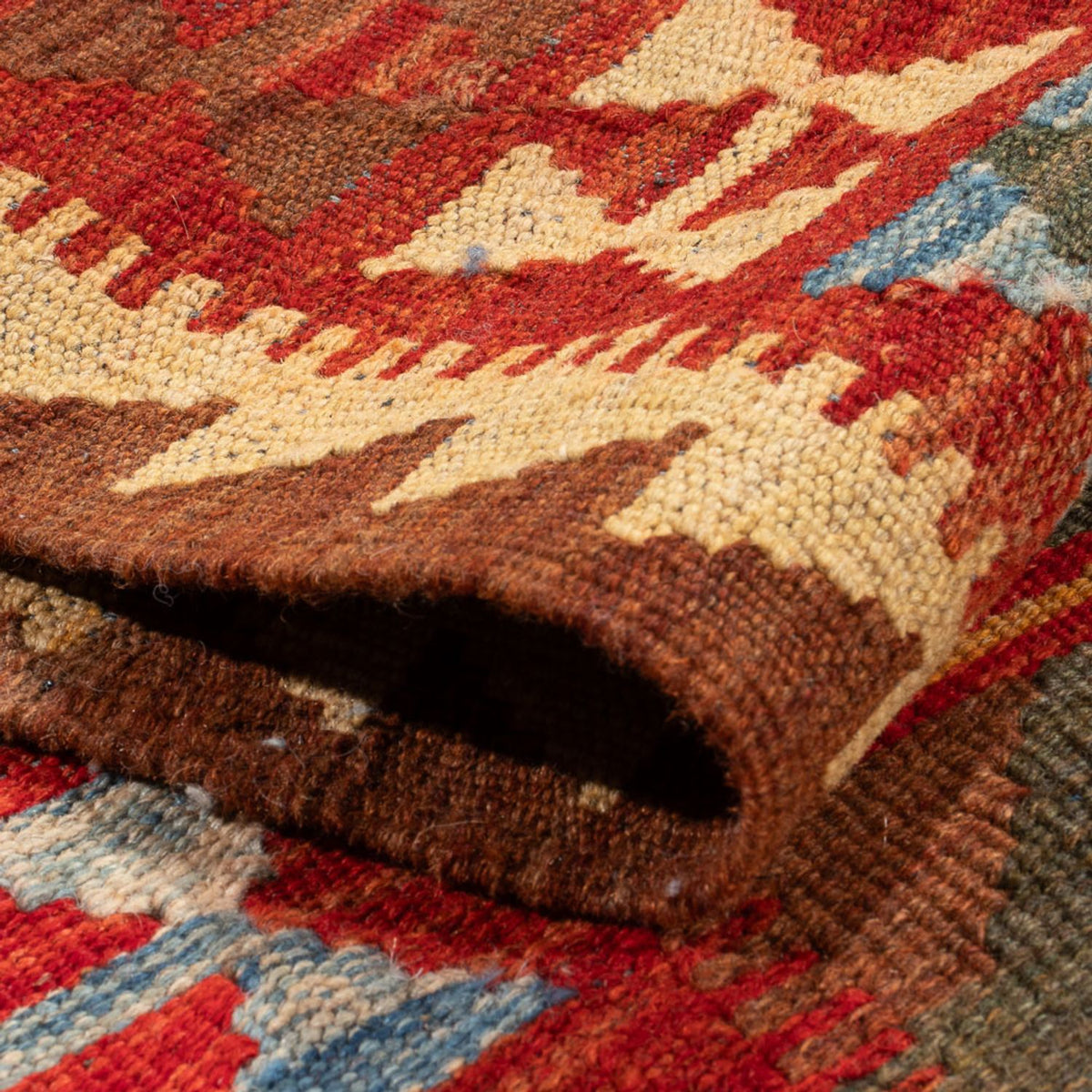 Løber Kelim Carpet - Splash - 304 x 76 cm - flerfarvet