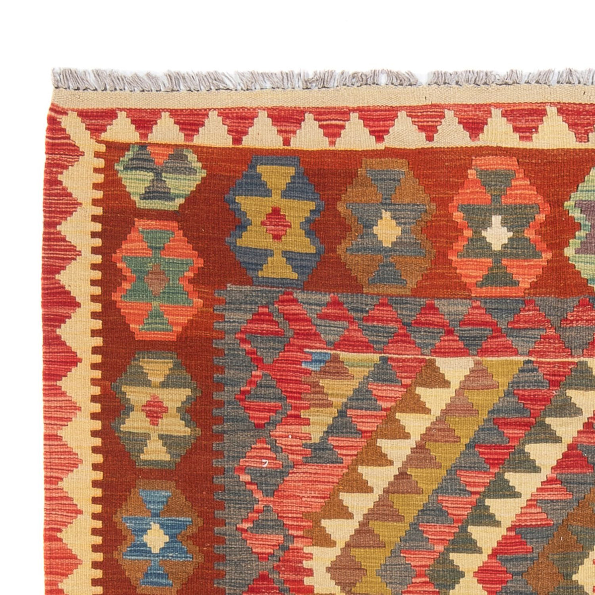 Kelim Carpet - Splash - 198 x 148 cm - flerfarvet
