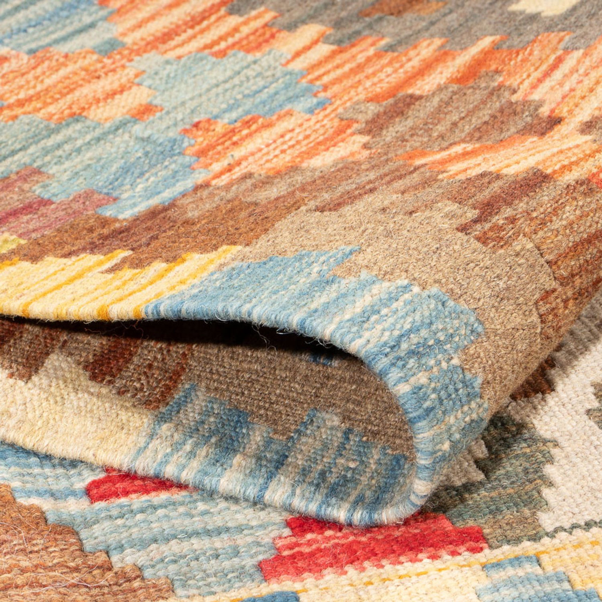 Kelim Carpet - Splash - 176 x 127 cm - flerfarvet