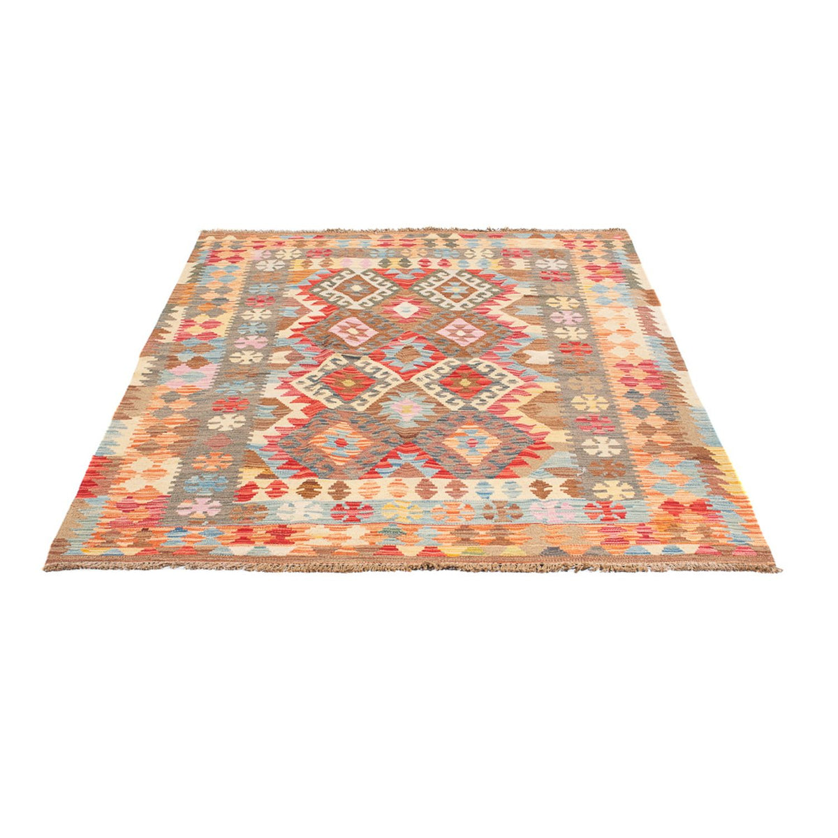 Kelim Carpet - Splash - 176 x 127 cm - flerfarvet