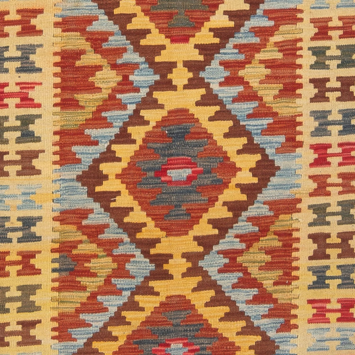 Løber Kelim Carpet - Splash - 201 x 94 cm - flerfarvet