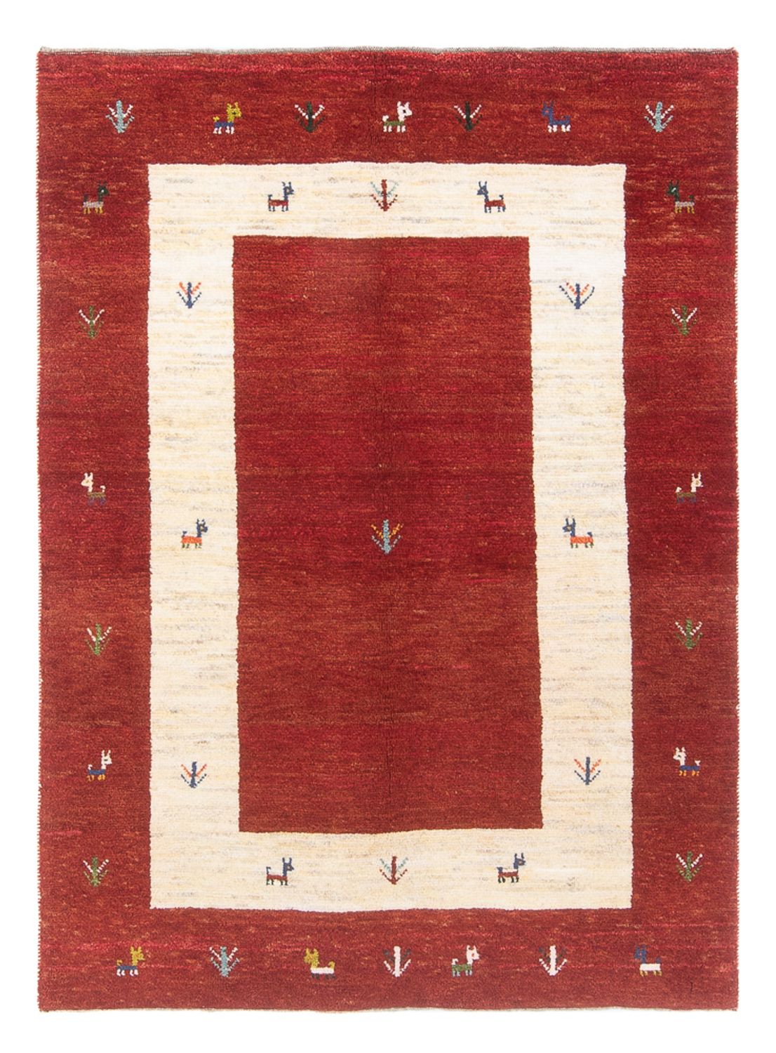 Gabbeh-tæppe - Persisk - 175 x 122 cm - flerfarvet