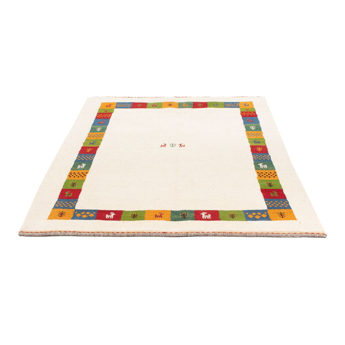 Gabbeh-tæppe - Persisk - 182 x 119 cm - flerfarvet