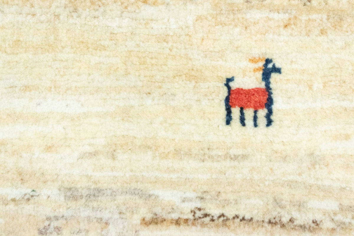 Gabbeh-tæppe - Persisk - 60 x 40 cm - beige