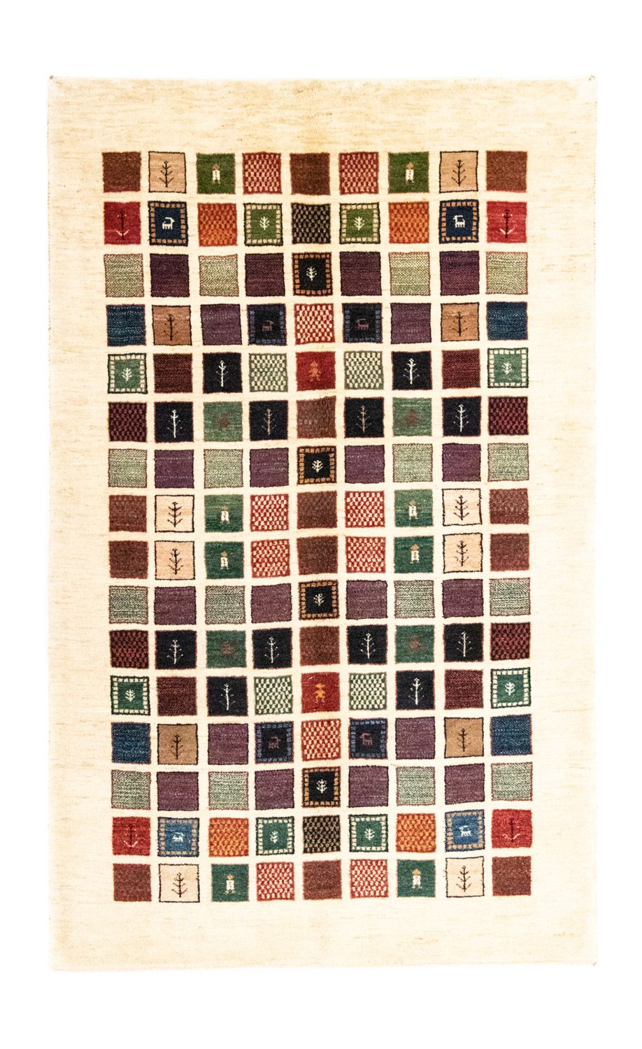 Gabbeh Tæppe - Loribaft Persisk - 247 x 152 cm - farvet