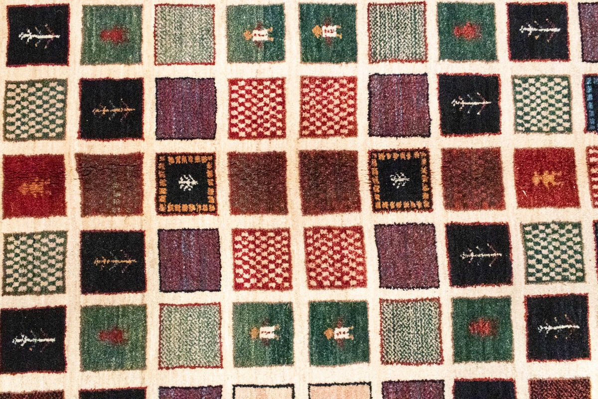 Gabbeh Tæppe - Loribaft Persisk - 247 x 152 cm - farvet