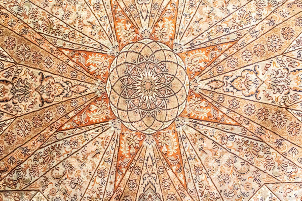Silketæppe - Kashmir Silk - 279 x 185 cm - brun