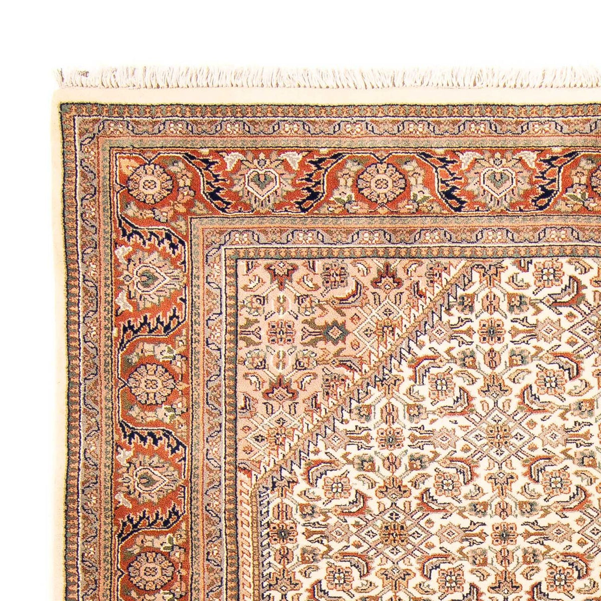 Orientalsk tæppe - Bijar - Indus - 242 x 173 cm - beige