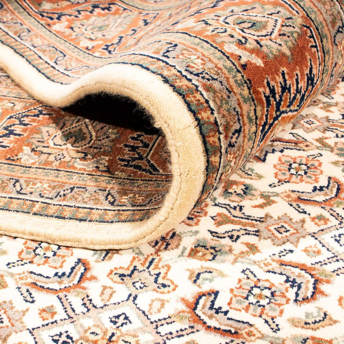 Orientalsk tæppe - Bijar - Indus - 242 x 173 cm - beige