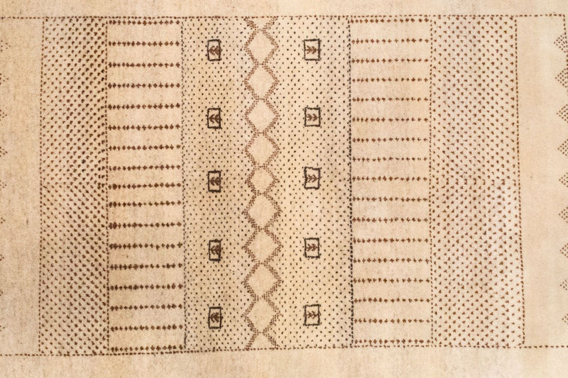 Gabbeh Tæppe - Loribaft Persisk - 222 x 151 cm - brun