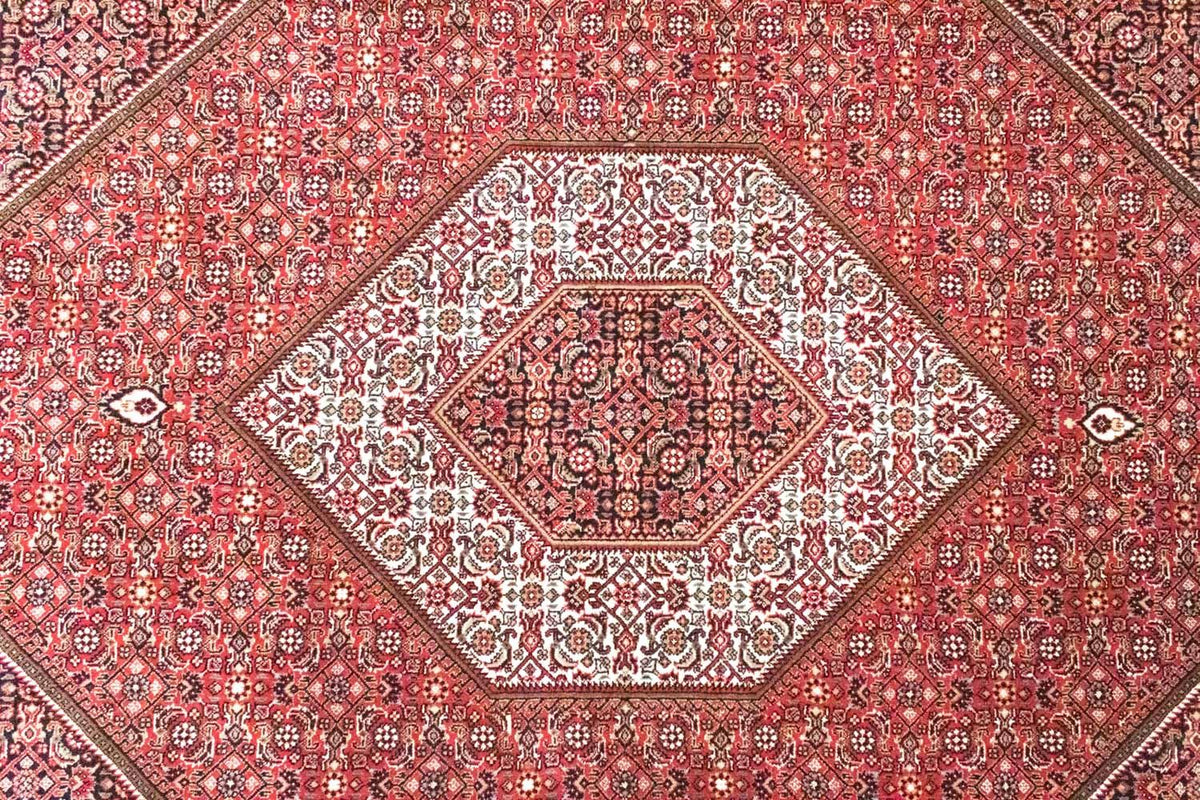 Persisk tæppe - Bijar - 286 x 208 cm - rød