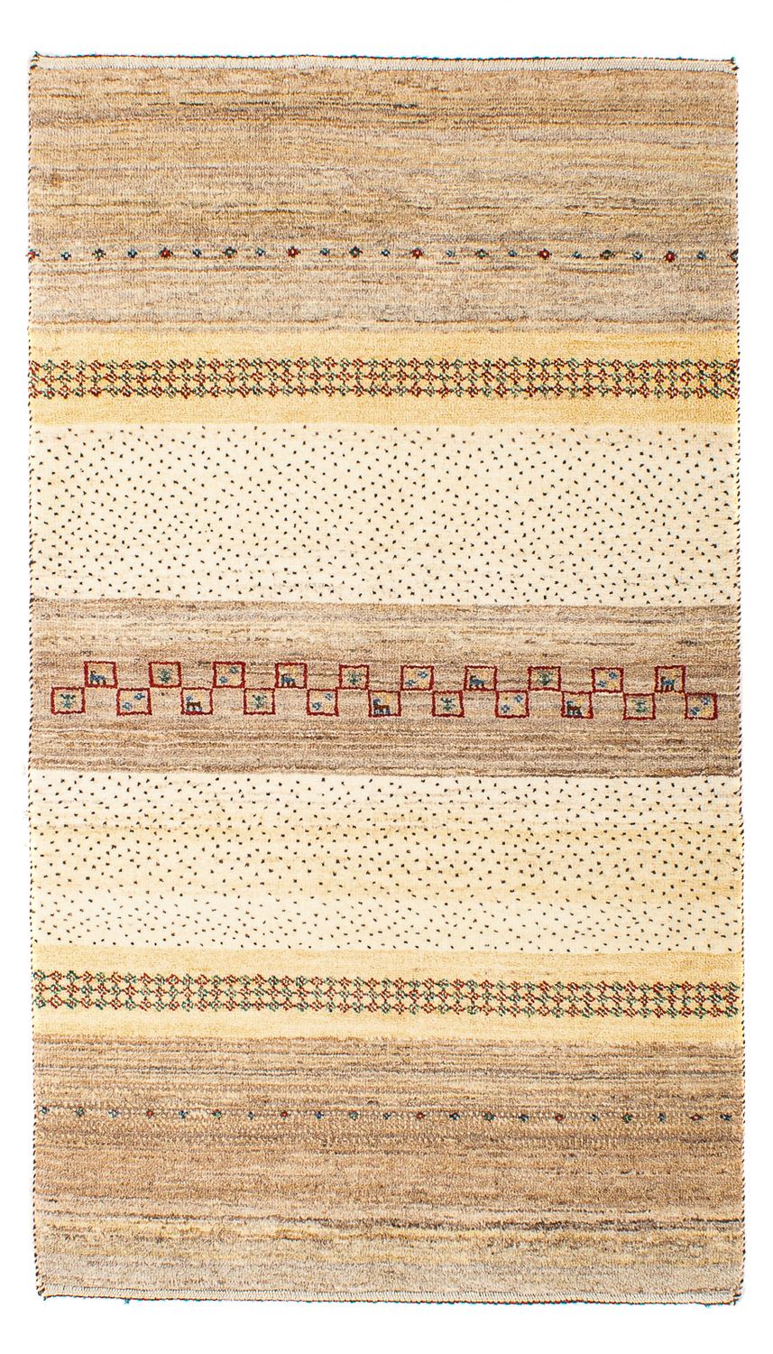 Gabbeh Tæppe - Loribaft Persisk - 138 x 79 cm - beige