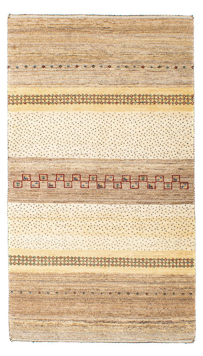 Gabbeh Tæppe - Loribaft Persisk - 138 x 79 cm - beige