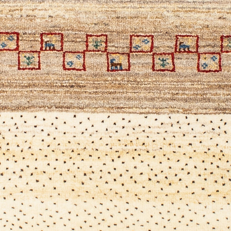 Gabbeh Tæppe - Loribaft Persisk - 138 x 79 cm - beige