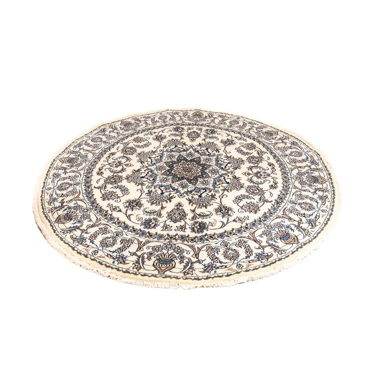 Persisk tæppe - Nain rundt  - 200 x 200 cm - beige