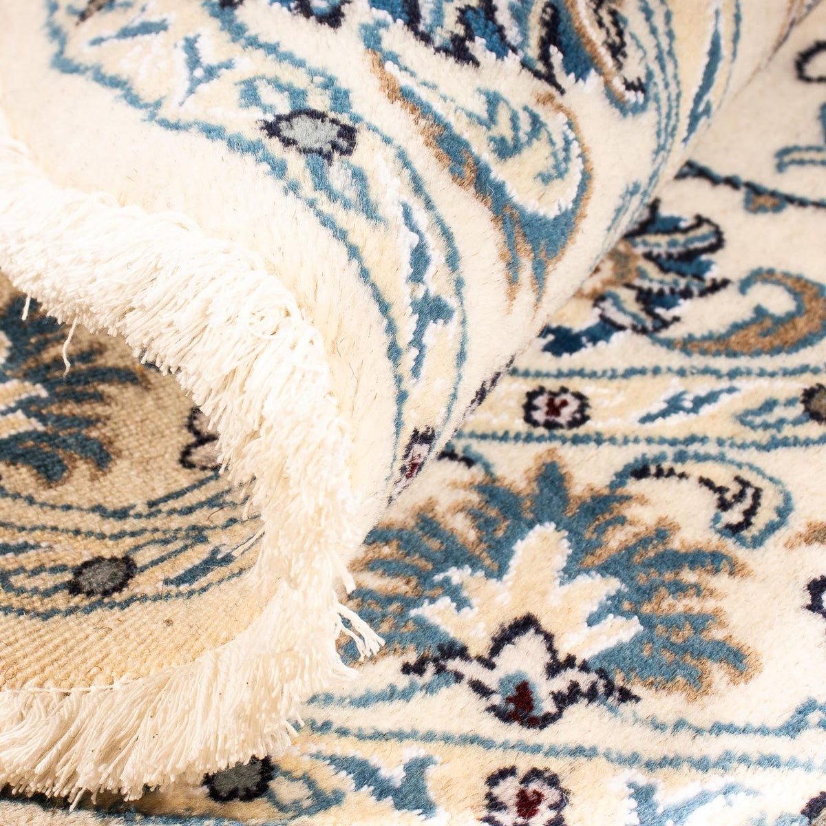 Persisk tæppe - Nain rundt  - 150 x 150 cm - beige