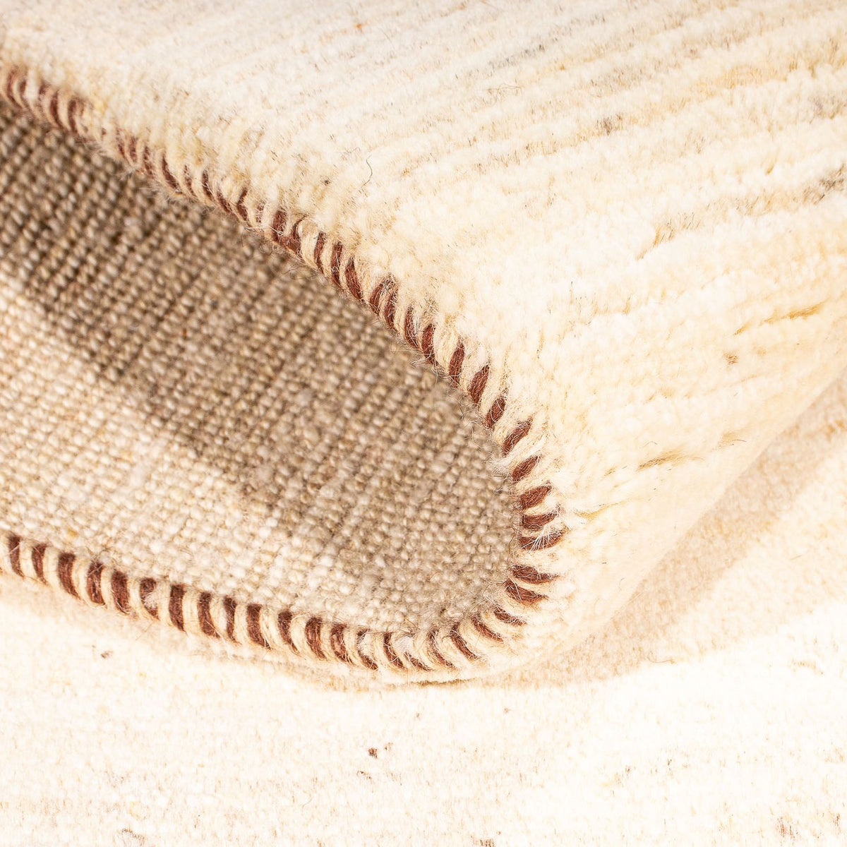Gabbeh Tæppe - Loribaft Persisk - 129 x 73 cm - beige