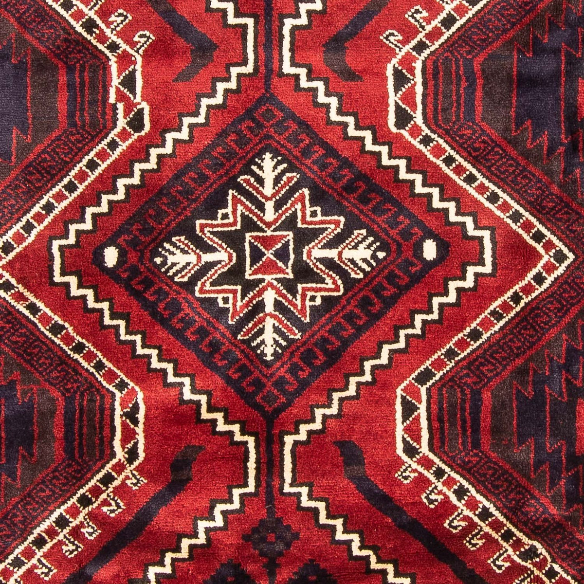 Persisk tæppe - Nomadisk - 306 x 235 cm - mørkerød