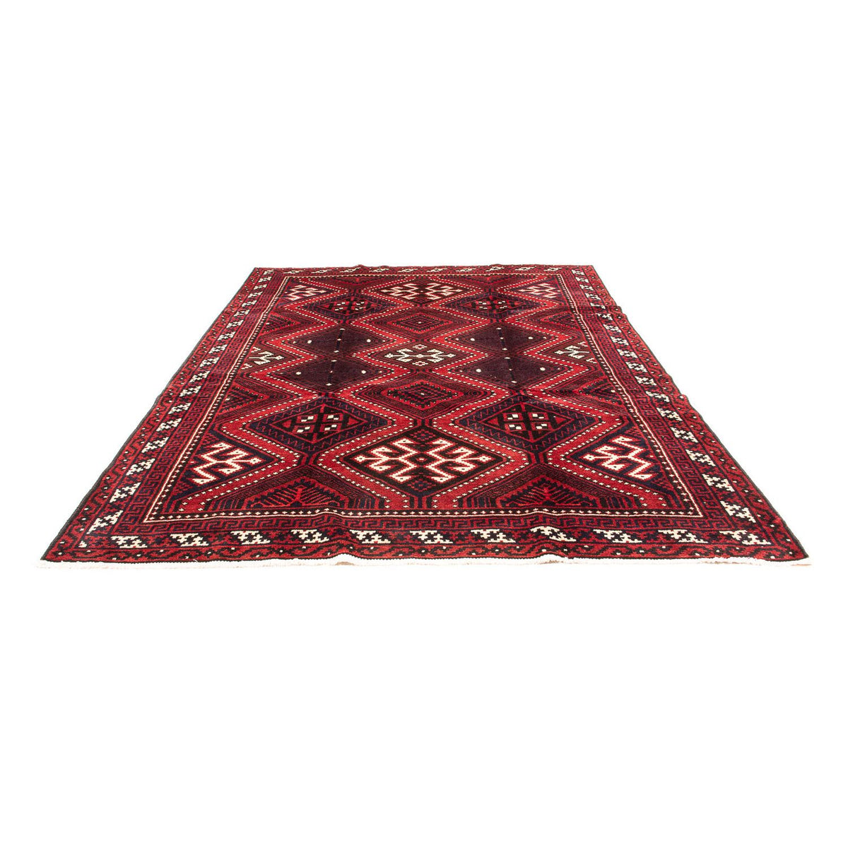 Persisk tæppe - Nomadisk - 306 x 235 cm - mørkerød