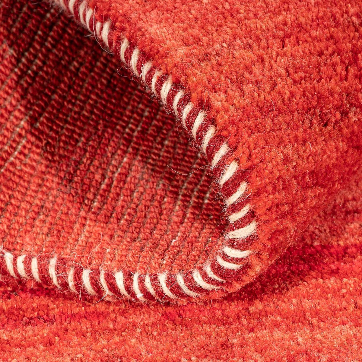 Gabbeh Tæppe - Loribaft Persisk - 118 x 75 cm - mørkerød