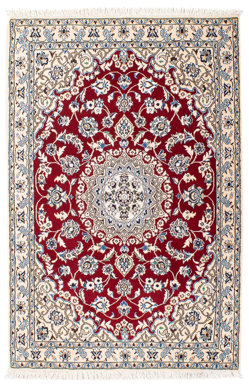 Persisk tæppe - Nain - Royal - 152 x 100 cm - mørkerød