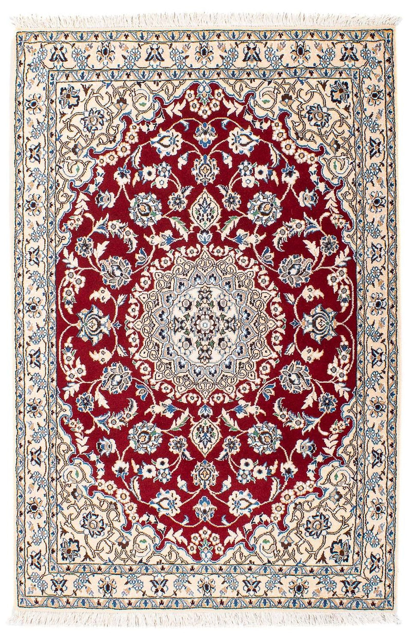 Persisk tæppe - Nain - Royal - 152 x 100 cm - mørkerød