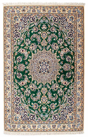 Persisk tæppe - Nain - Royal - 148 x 101 cm - mørkegrøn