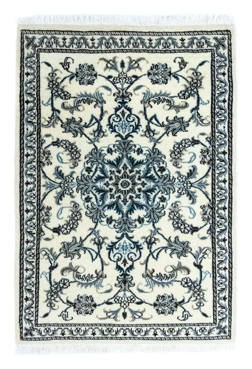 Persisk tæppe - Nain - 130 x 90 cm - naturlig hvid