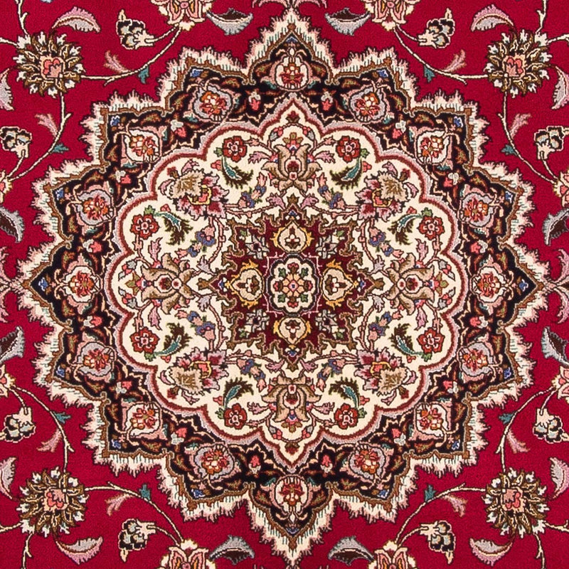 Persisk tæppe - Tabriz - Royal firkantet  - 246 x 245 cm - mørkerød
