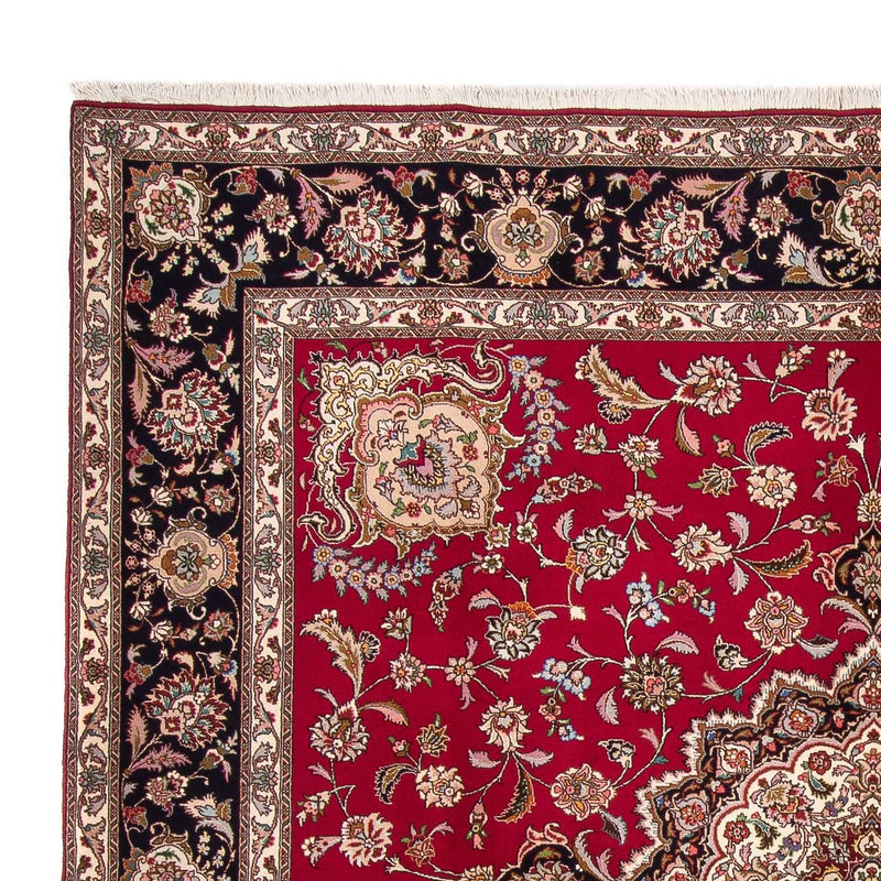 Persisk tæppe - Tabriz - Royal firkantet  - 246 x 245 cm - mørkerød