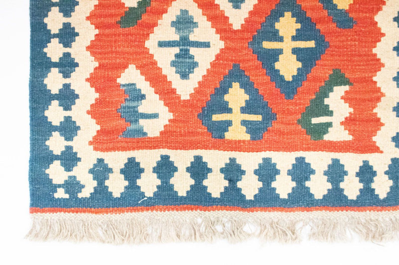 Løber Kelim-tæppe - orientalsk - 205 x 60 cm - orange