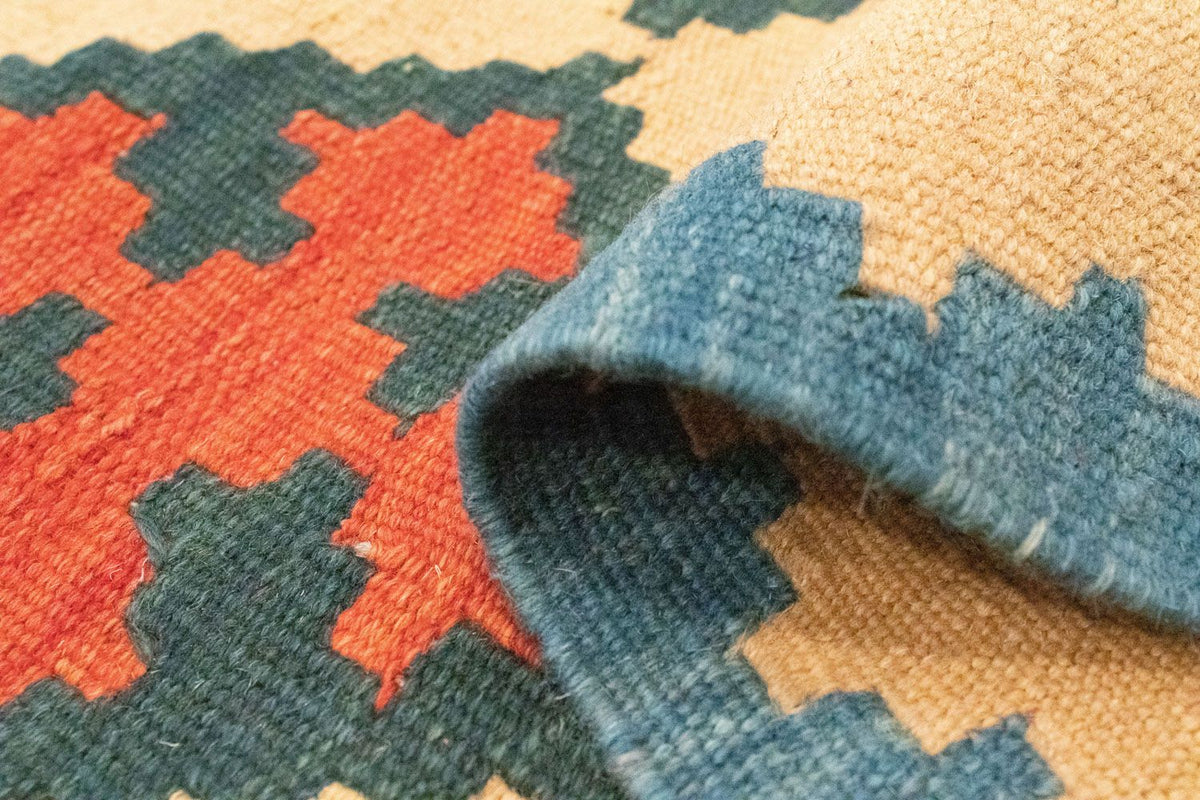 Løber Kelim-tæppe - orientalsk - 200 x 60 cm - beige