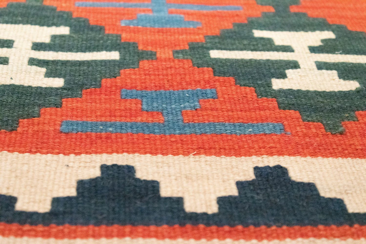 Løber Kelim-tæppe - orientalsk - 197 x 62 cm - orange