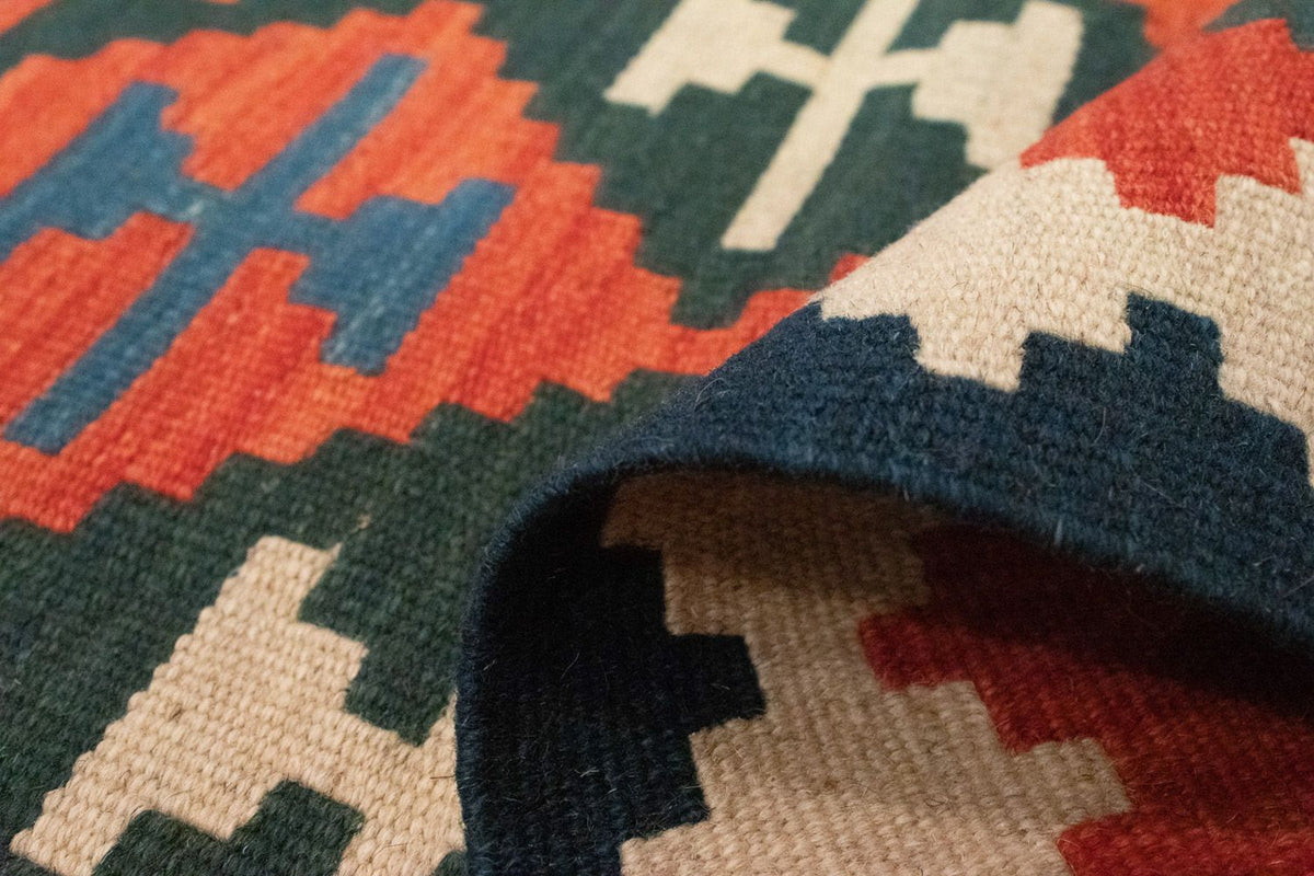 Løber Kelim-tæppe - orientalsk - 197 x 62 cm - orange