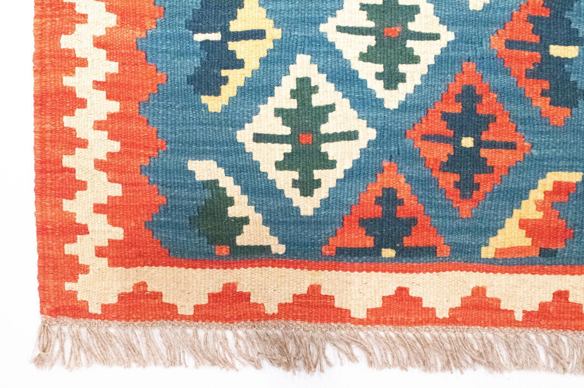 Løber Kelim-tæppe - orientalsk - 198 x 64 cm - blå