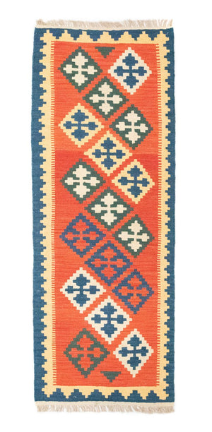 Løber Kelim-tæppe - orientalsk - 200 x 70 cm - orange