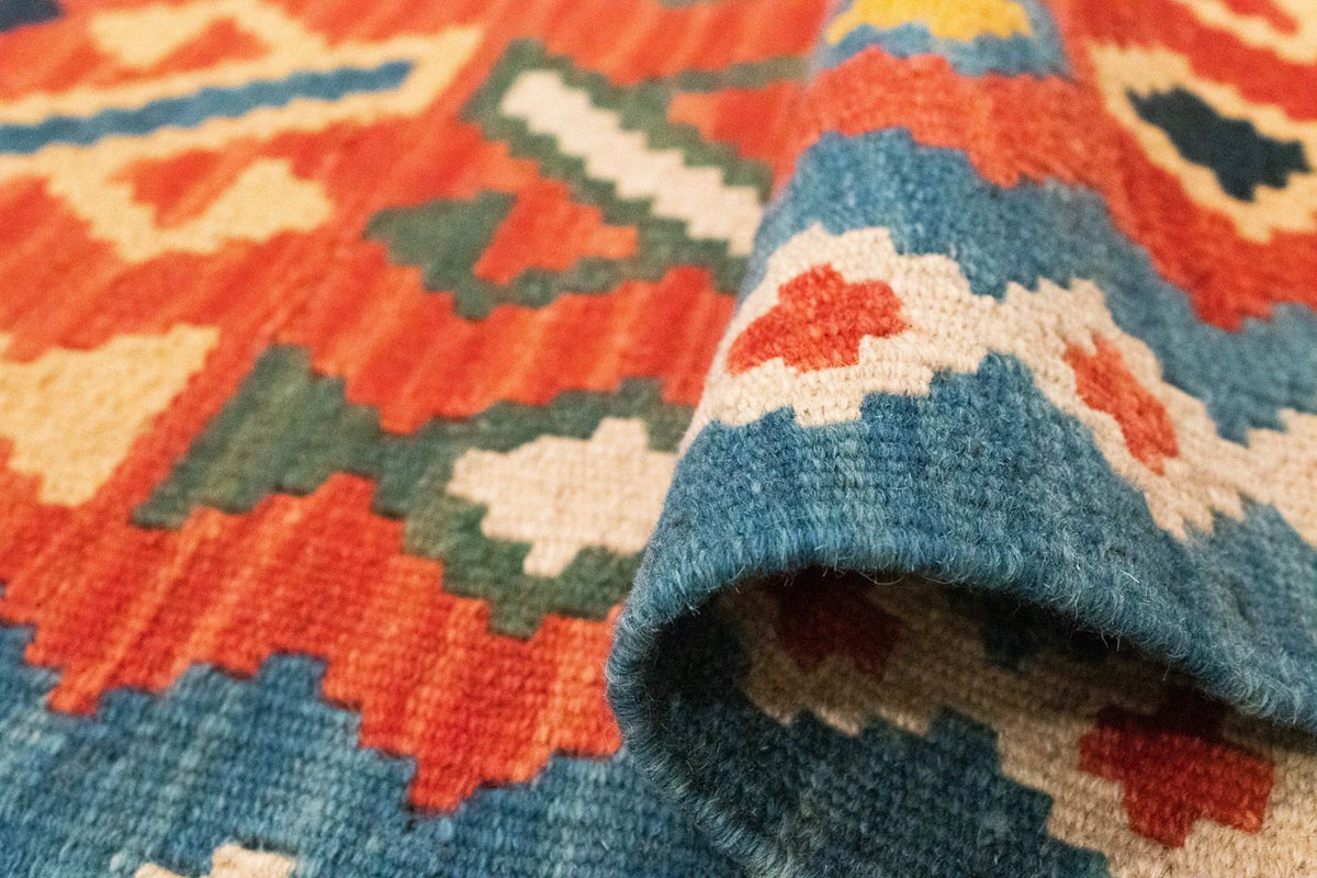 Løber Kelim-tæppe - orientalsk - 203 x 65 cm - orange