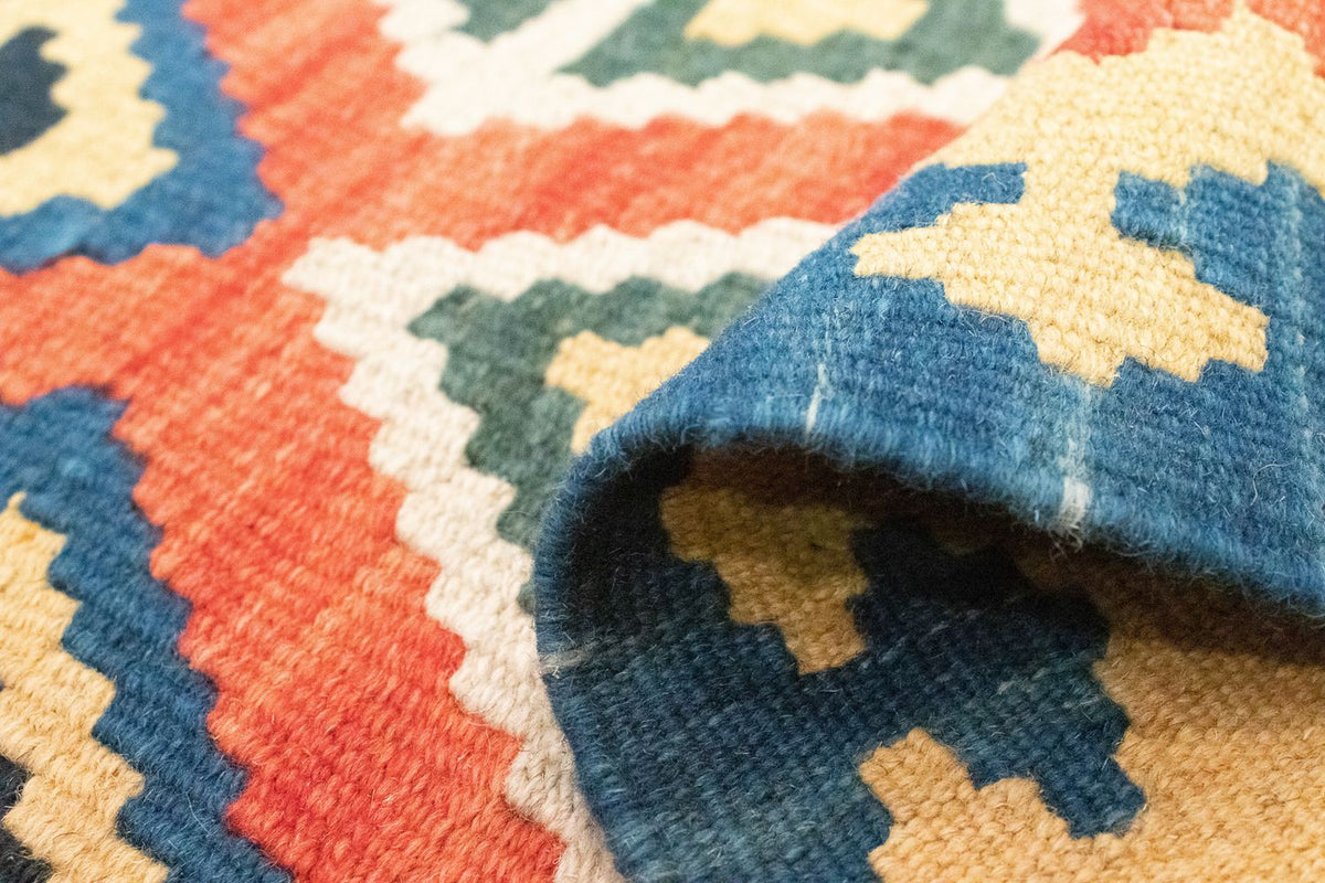 Løber Kelim-tæppe - orientalsk - 200 x 70 cm - orange