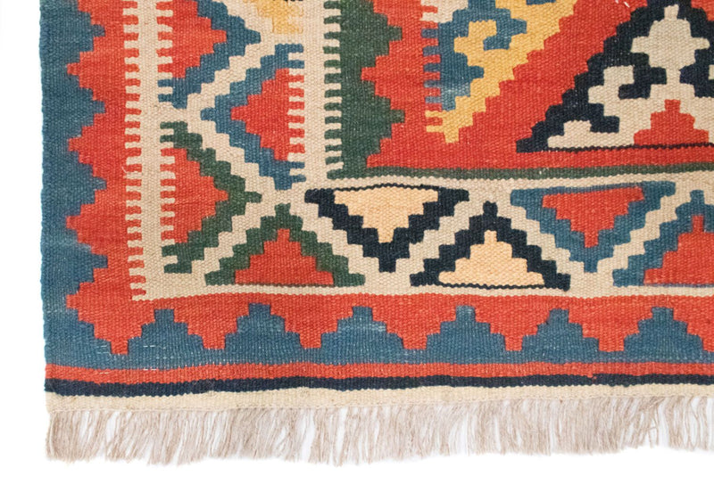 Kelim-tæppe - orientalsk - 212 x 148 cm - orange