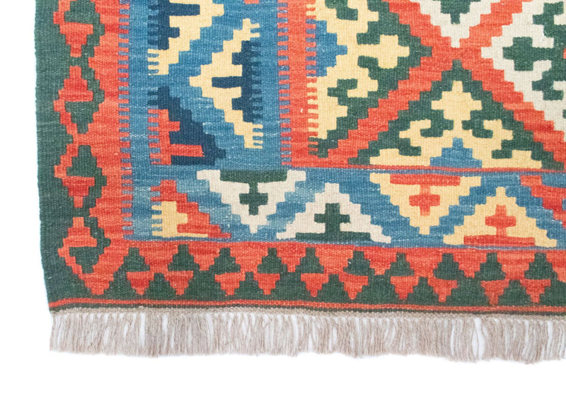 Kelim-tæppe - orientalsk - 205 x 152 cm - orange