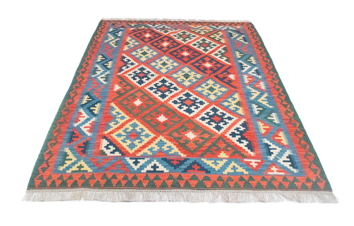 Kelim-tæppe - orientalsk - 205 x 152 cm - orange