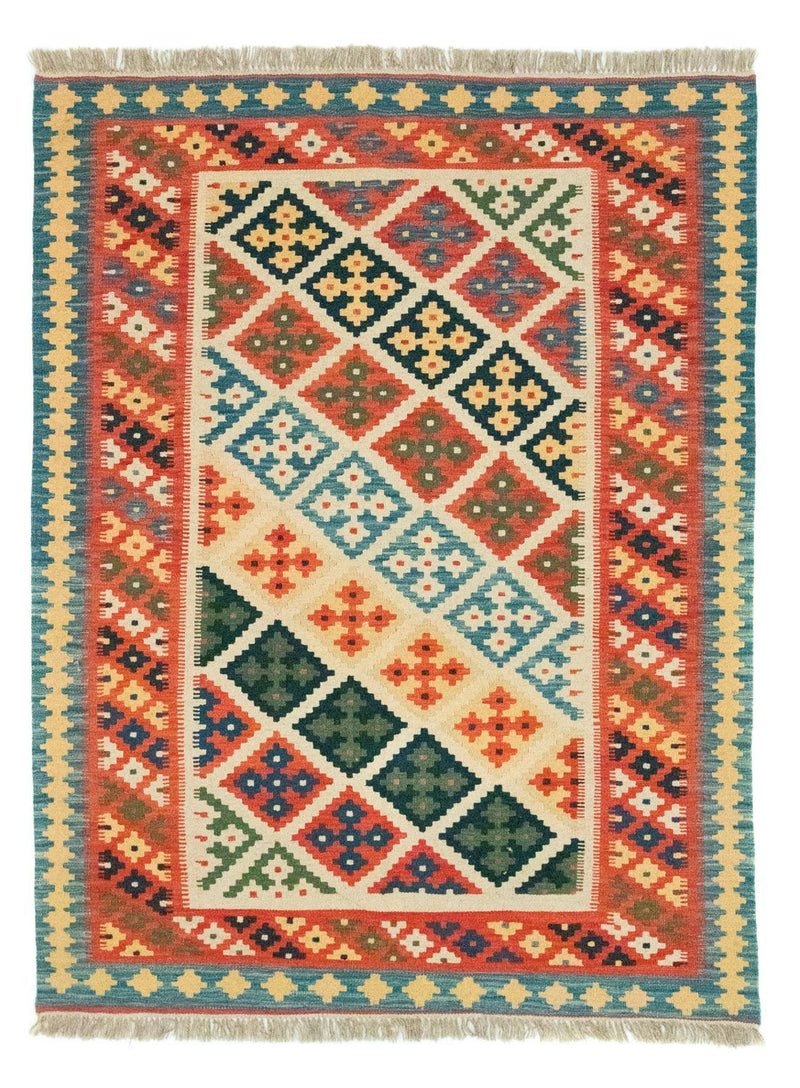 Kelim-tæppe - orientalsk - 202 x 153 cm - orange
