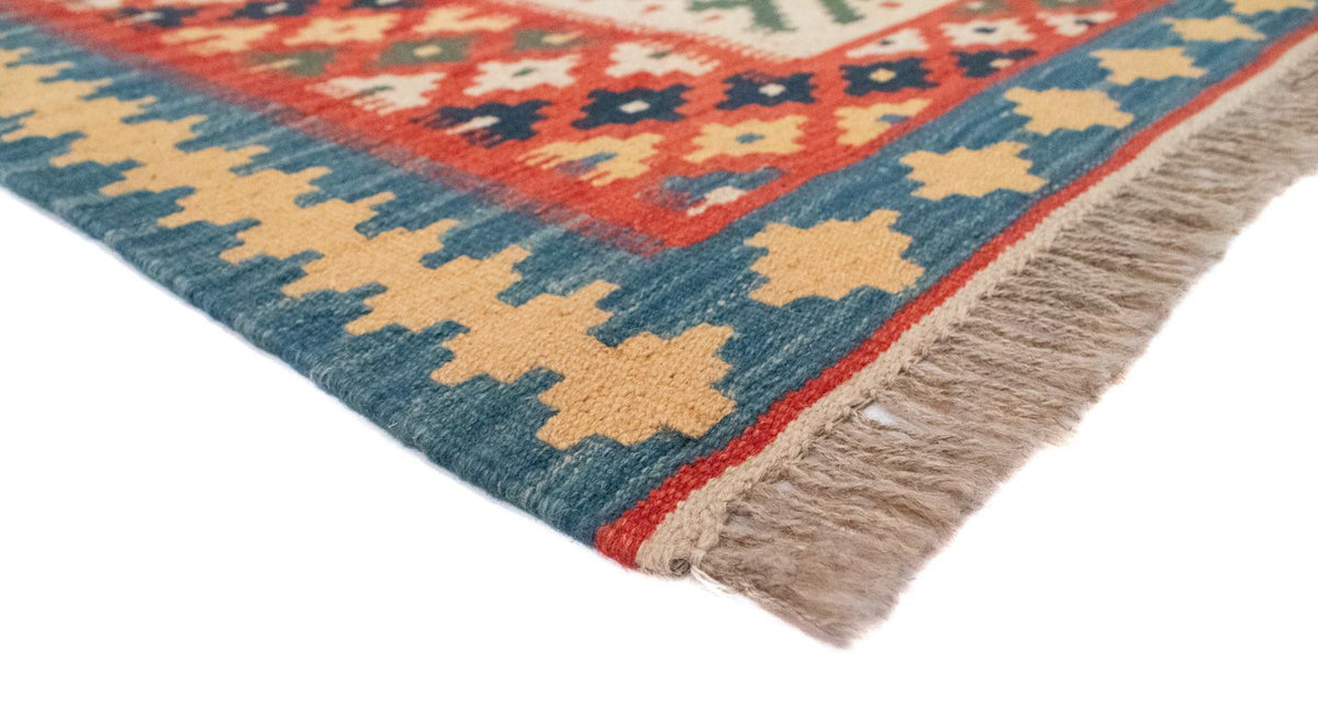 Kelim-tæppe - orientalsk - 202 x 153 cm - orange