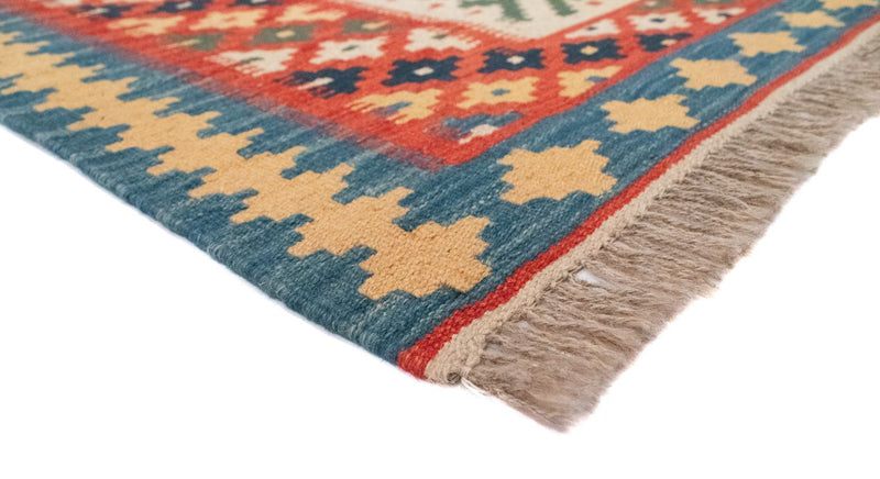 Kelim-tæppe - orientalsk - 202 x 153 cm - orange