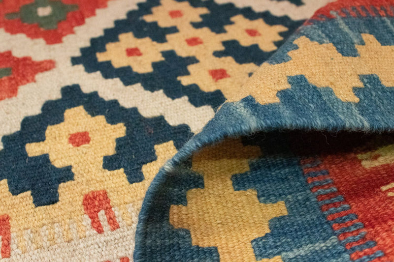 Kelim-tæppe - orientalsk - 202 x 153 cm - orange